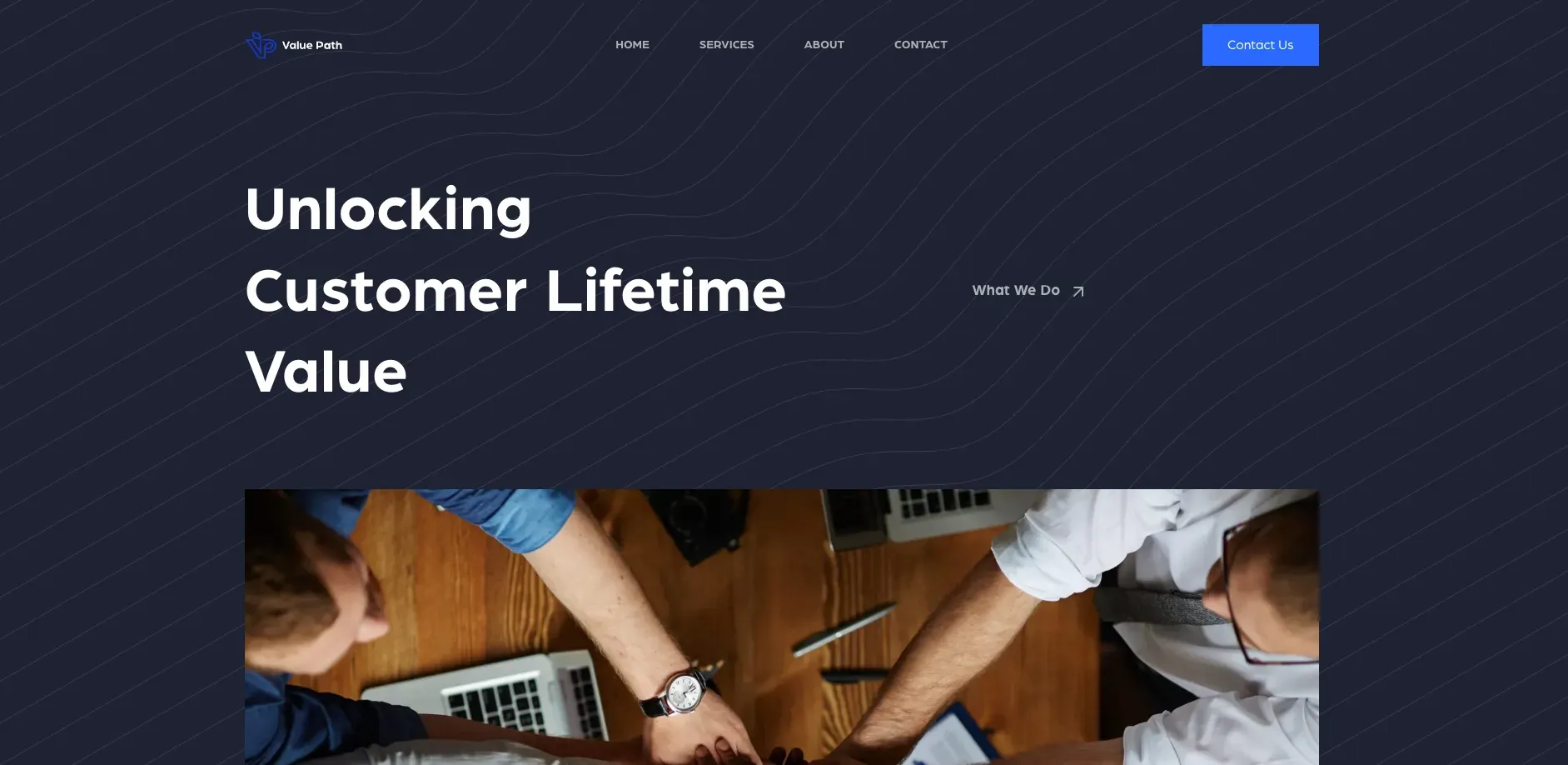 Value Path website focused on customer lifetime value.
