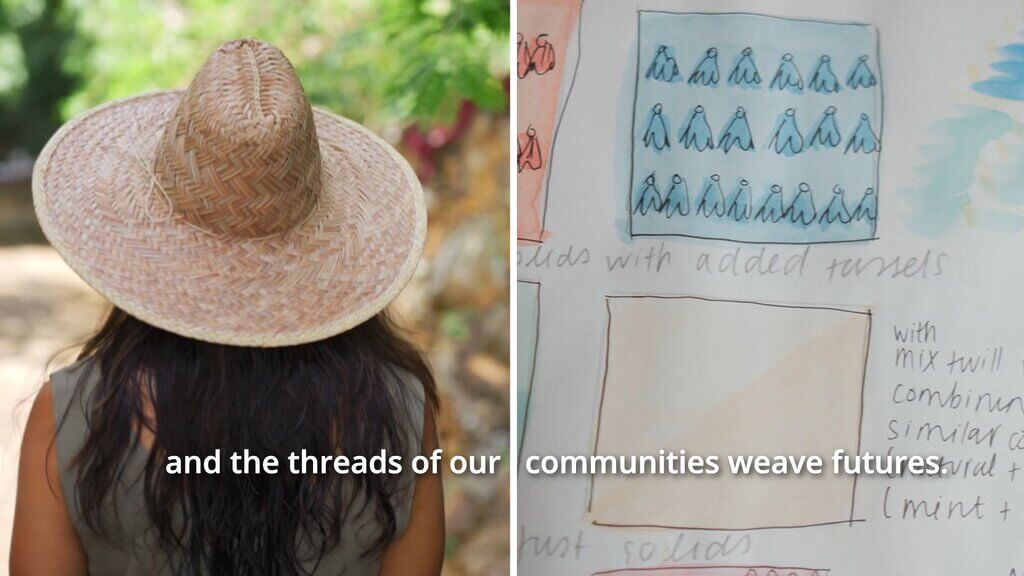Zuahaza: Woven hat, design sketches. "Threads of our communities weave futures.