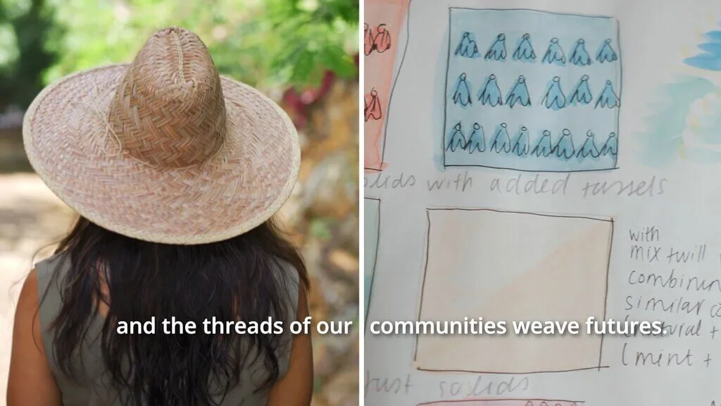 Zuahaza: Woven hat, design sketches. "Threads of our communities weave futures.